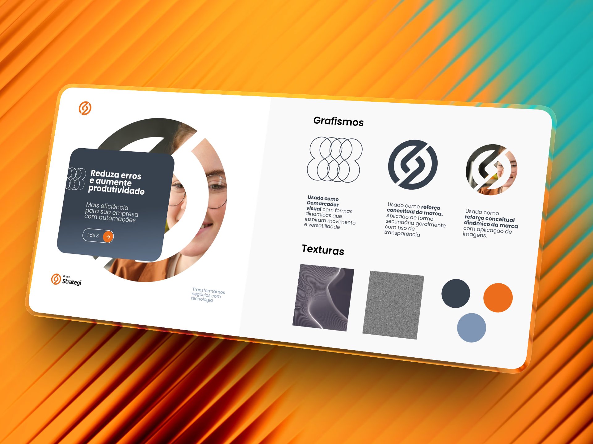 Grupo Strategi visual system: graphics, textures and colors